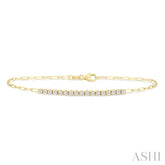 .50CTRDDM PAPER CLIP BRACELET YG 14K-G*